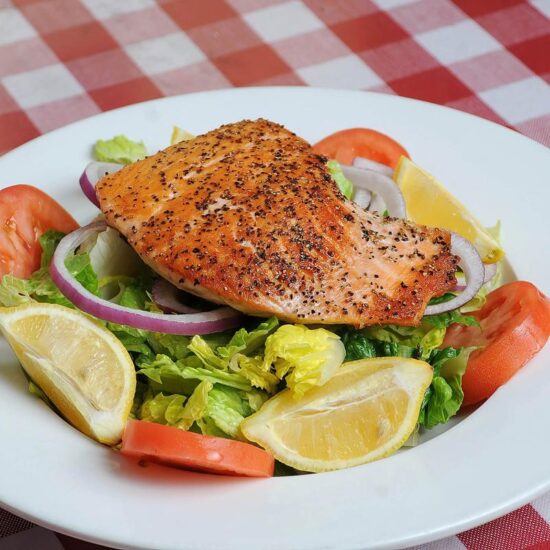 Grilled or Blackened Salmon Salad